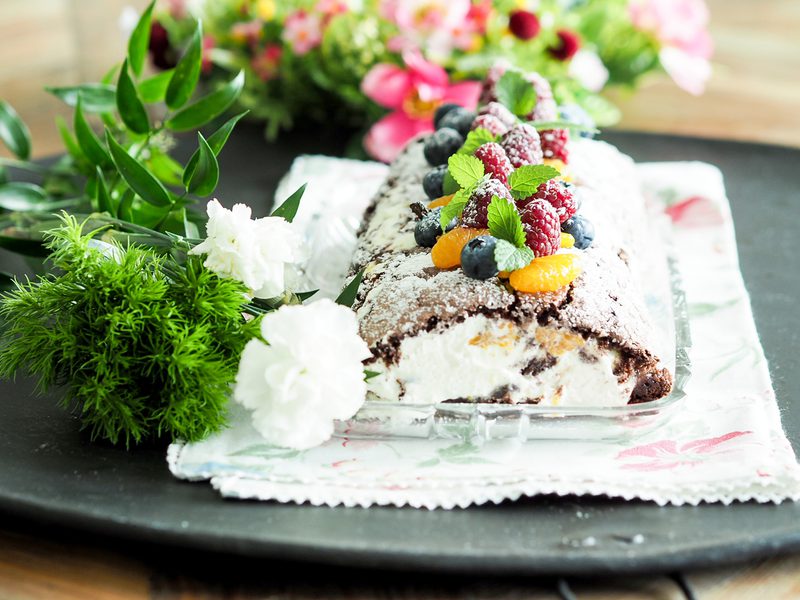 Rukiinen kaaretorttu rahkatäytteellä spara
