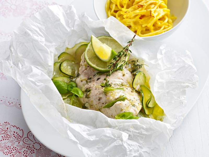 Täytettyä kananrintaa kesäkurpitsalla