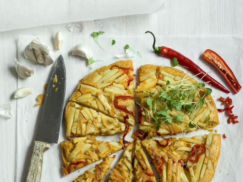 Perunatortilla kikhernejauhoista