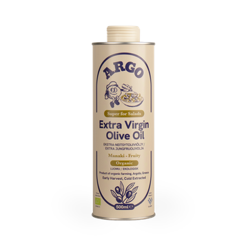 Argo - Manaki (500ml) 100% Luomu Extra Neitsyt Oliiviöljy