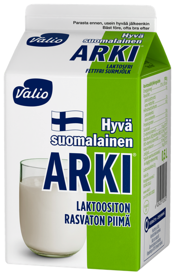 Valio HS ARKI rasvaton piimä 0,5 L laktoositon