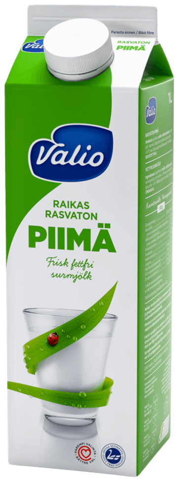 Valio rasvaton piimä 1 l