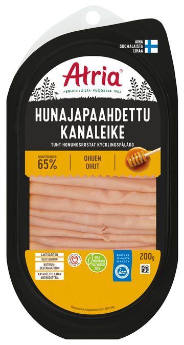 Atria Ohuen Ohut Hunajapaahdettu Kanaleike 200g