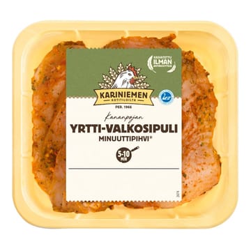 Kariniemen Kananpojan Minuuttipihvi, yrtti-valkosipuli