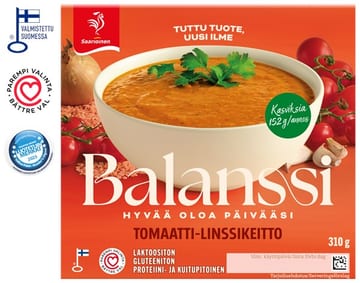 Saarioinen Balanssi Tomaatti-linssikeitto
