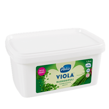 Valio Viola® kevyt 1,5 kg ruohosipuli tuorejuusto laktoositon
