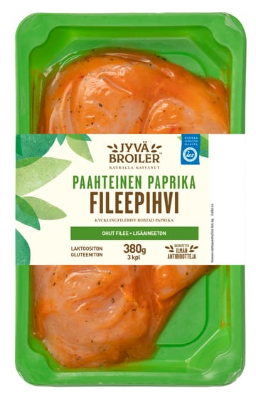 Jyväbroiler Broilerin Fileepihvi Paahteinen Paprika 380g