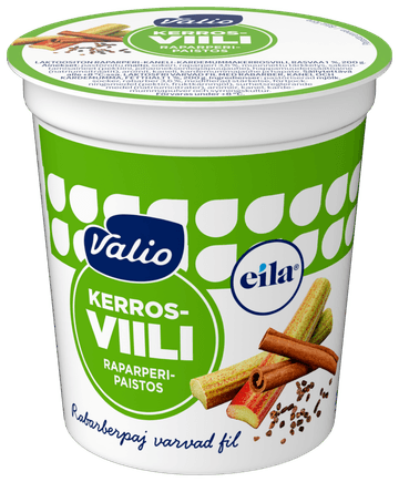 Valio kerrosviili 1 % 200 g raparperipaistos laktoositon