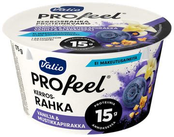 Valio PROfeel® kerrosproteiinirahka 175 g mustikka laktoositon