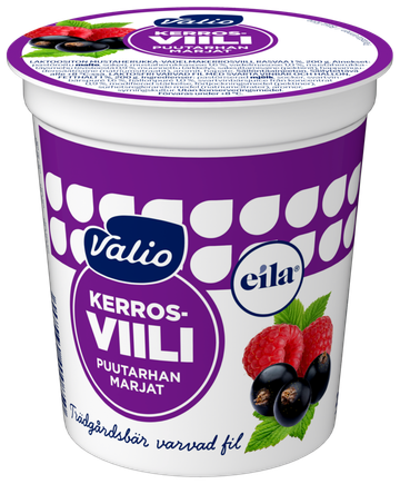 Valio kerrosviili 1 % 200 g puutarhan marjat laktoositon