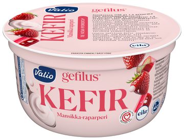 Valio Gefilus® Kefir mansikka-raparperi laktoositon 150 g