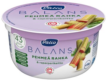 Valio Balans pehmeä rahka & raparperikeitto laktoositon 150 g