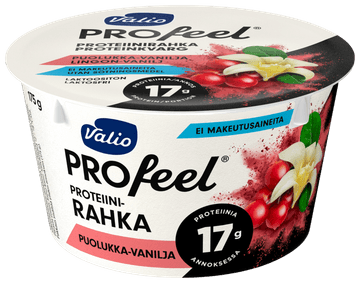 Valio PROfeel® proteiinirahka 175 g puolukka-vanilja laktoositon