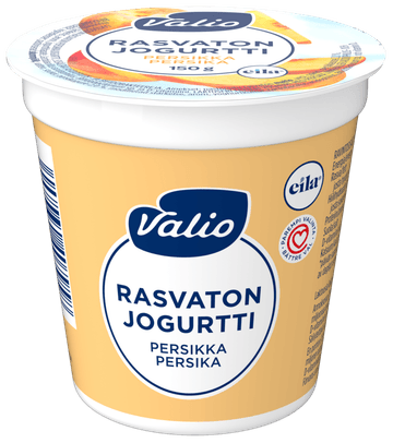 Valio jogurtti 150 g rasvaton persikka laktoositon (ammattikeittiöille)