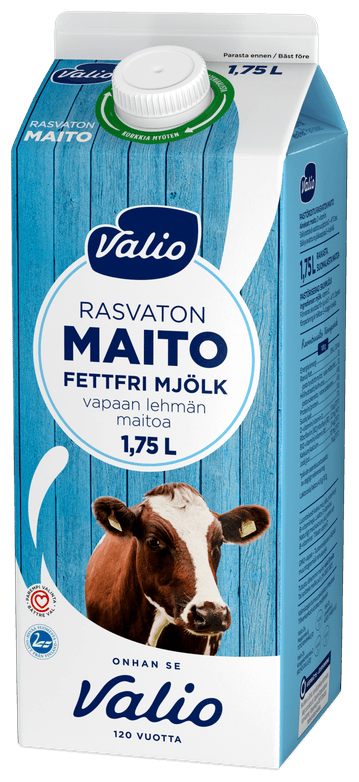 Valio vapaan lehmän rasvaton maito 1,75 l