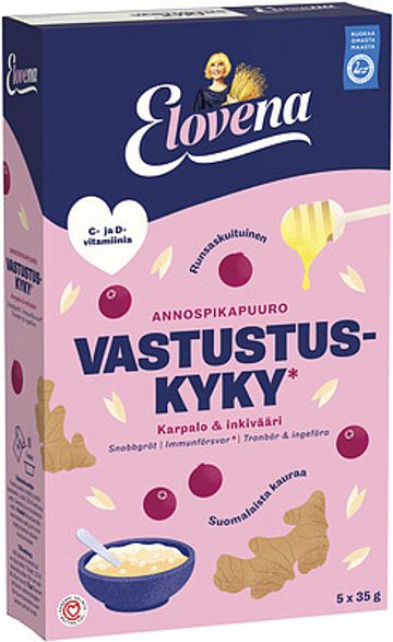 Elovena Annospikapuuro Vastustuskyky Karpalo & Inkivääri