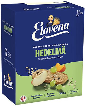 Elovena Välipalakeksi 100% Kauraa Hedelmä