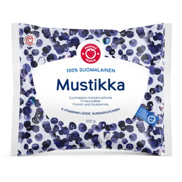 Pakkasmarja 100 % suomalainen mustikka 200 g