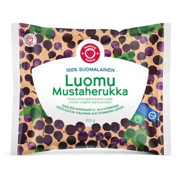 Pakkasmarja 100 % suomalainen luomumustaherukka 200g