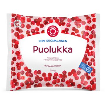 Pakkasmarja 100 % suomalainen puolukka 200g
