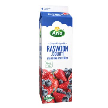 Arla Rasvaton mansikka-mustikkajogurtti 1 kg