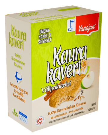 Vanajan Kaurakaveri Omena-Kaneli &siemenet välipalakeksi