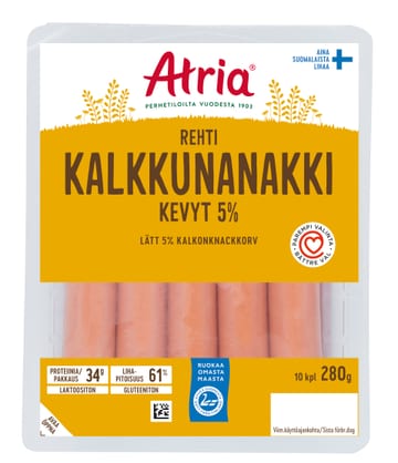 Atria Rehti Kevyt 5% Kalkkunanakki 280g