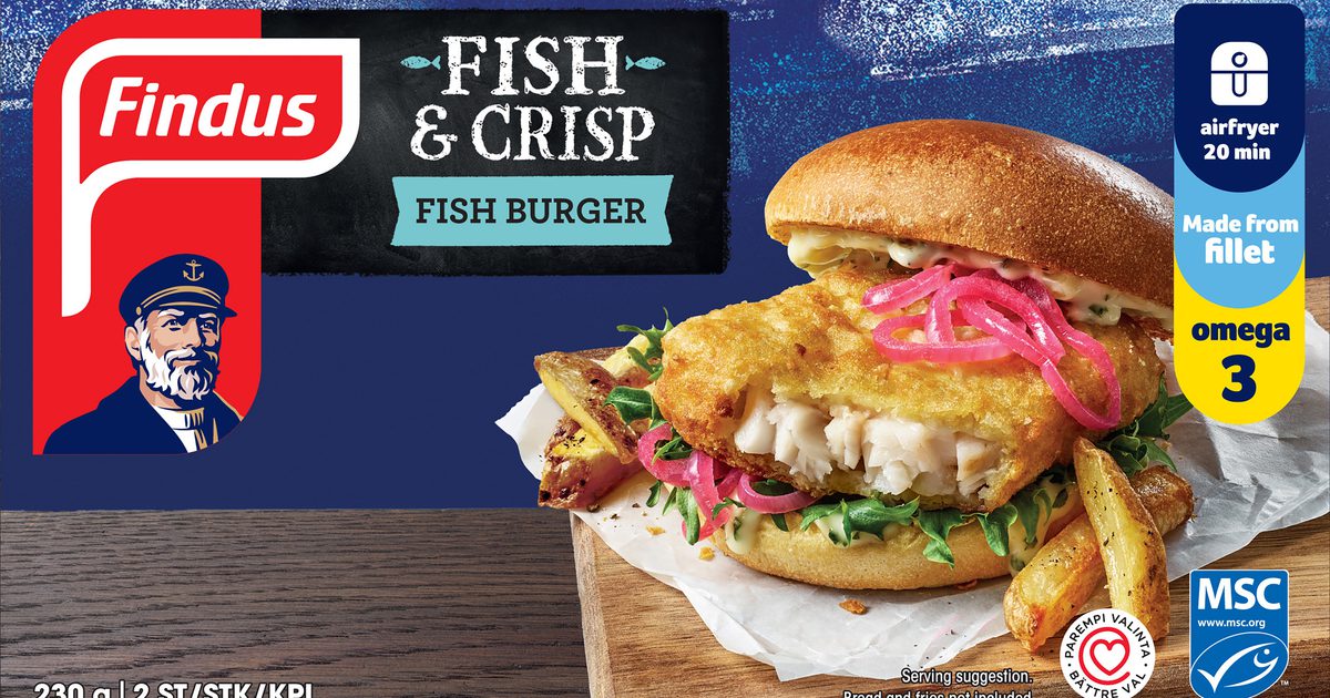Findus Ribs Sydänmerkki | Findus Fish & Crisp Fish burger | Sydänmerkki