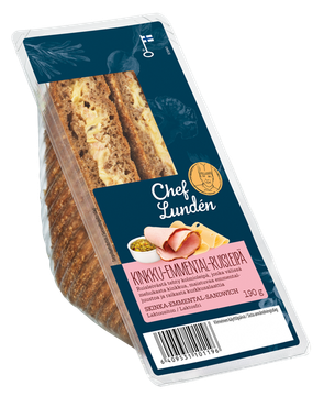 Chef Lundén Kinkku-emmental-ruiskolmioleipä 190 g