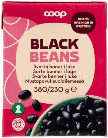 Coop Black Beans Mustapavut suolaliemessä