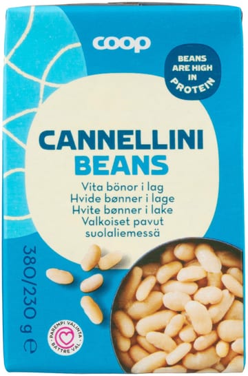 Coop Cannellini beans Valkoiset pavut suolaliemessä