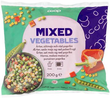 Coop Mixed Vegetables Herne, makea maissi ja punainen paprika