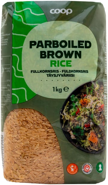 Coop Parboiled Brown rice Täysjyväriisi