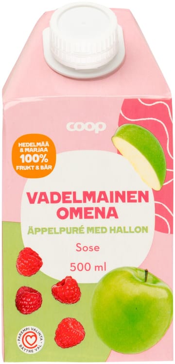 Coop Vadelmainen omenasose