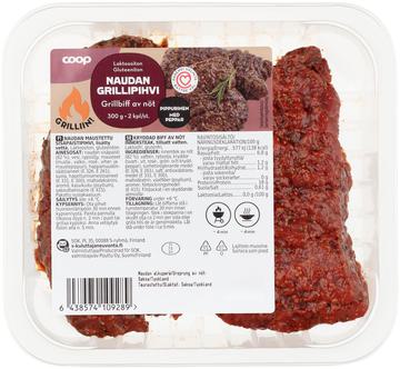 Coop Naudan grillipihvi pippurinen