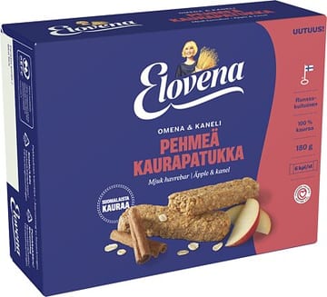 Elovena Pehmeä Kaurapatukka Omena & kaneli