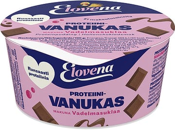 Elovena Proteiinikauravanukas Vadelmasuklaa