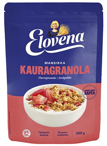 Elovena Kauragranola Mansikka