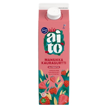 Fazer Aito Kauragurtti Mansikka 1 l