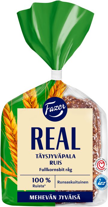 Fazer Real Täysjyväpala 100% ruis 4kpl 280g