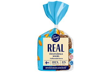 Fazer Real Täysjyväpala 100% kaura 4kpl 310g