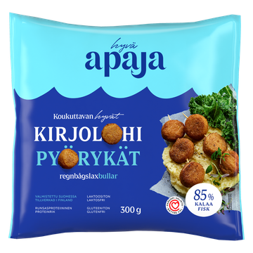 Hyvä Apaja Kirjolohipyörykät