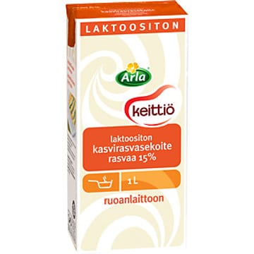 Arla Ruoka 15% laktoositon (UHT) 1 l