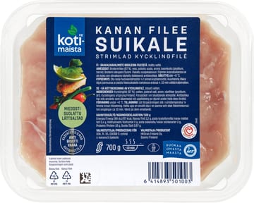 Kotimaista Kanan Fileesuikale Miedosti Suolattu