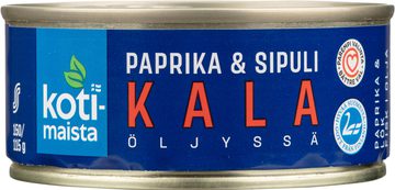 Kotimaista Paprika & Sipuli kala öljyssä