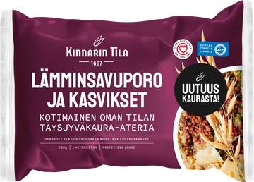Lämminsavuporo ja kasvikset täysjyväkaura-ateria 280g