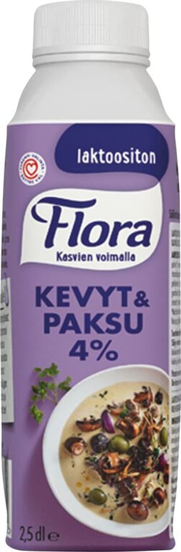 Flora Ruoka Kevyt & Paksu Ruokakerma 4% laktoositon