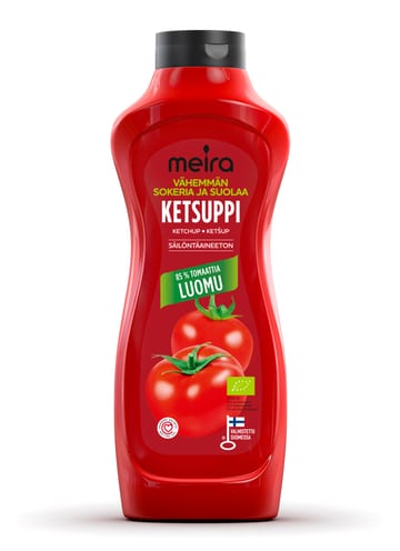 Meira Ketsuppi Luomu vähemmän sokeria ja suolaa 900 g
