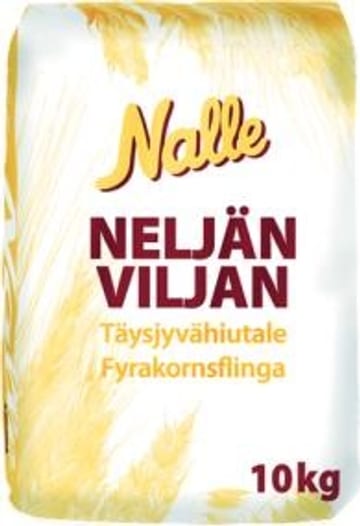 Nalle Neljän Viljan Täysjyvähiutale