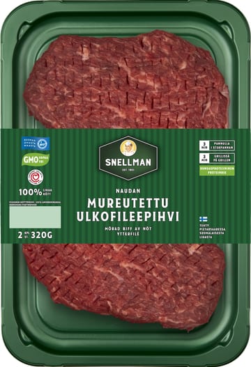 Snellman Naudan mureutettu ulkofileepihvi 2 kpl 320g